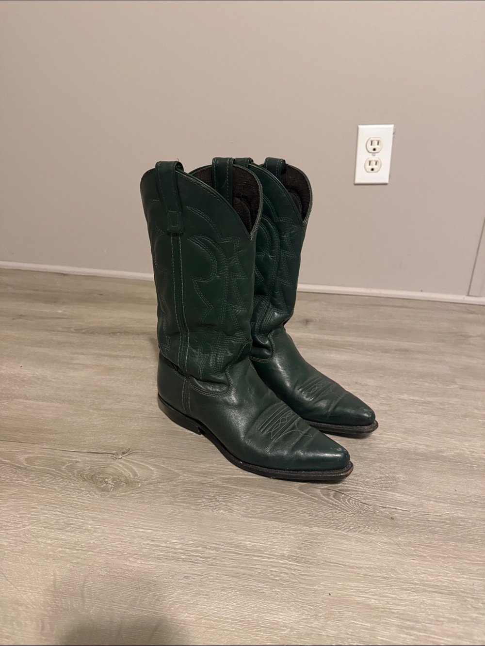 Capezio Green Leather Western Cowboy Boots